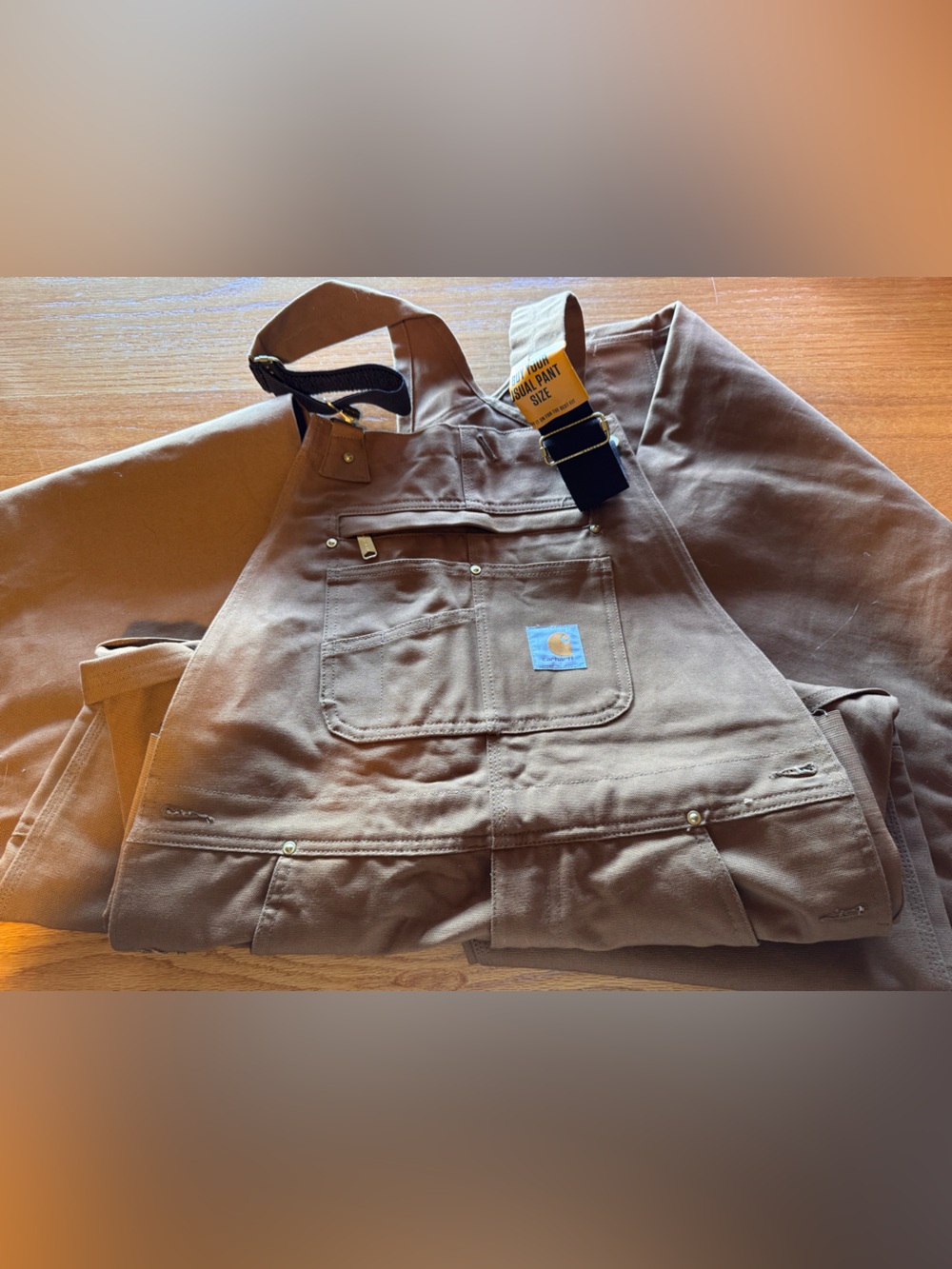 Carhartt Brown Duck Bib Overalls - Men's Work Pants